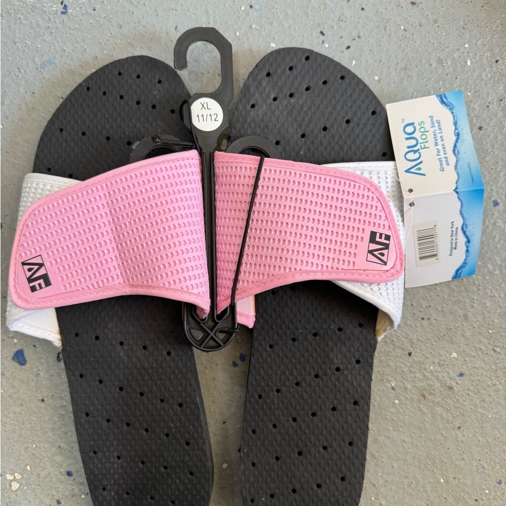 Aqua Flops Pink and Black Slip-On Water Sandals